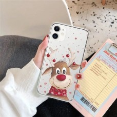 Новогодний чехол-накладка для телефона из качественного силикона с ярким принтом "Рождественский олень" на iPhone 11 Pro max (айфон 11 про макс)