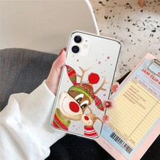 Противоударный, чехол-накладка для телефона из качественного силикона с милым принтом "Олени" на iPhone 11 (айфон 11)