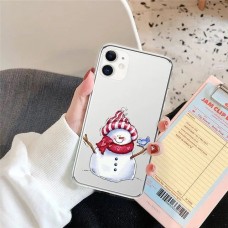 Противоударный, чехол-накладка для телефона из качественного силикона с милым принтом "Снеговик" на iPhone 11 Pro