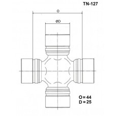 Крестовина карданного вала TOYO
					
TN-127