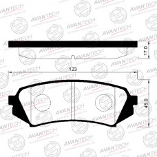 Колодки тормозные дисковые Avantech противоскрипная пластина в компл.
					
AV250