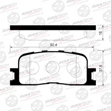 Колодки тормозные дисковые Avantech противоскрипная пластина в компл.
					
AV1035