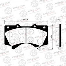 Колодки тормозные дисковые Avantech противоскрипная пластина в компл.
					
AV124