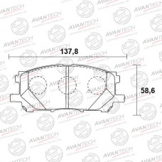 Колодки тормозные дисковые Avantech противоскрипная пластина в компл.
					
AV957