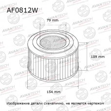 Фильтр воздушный с пропиткой AVANTECH AF0812W