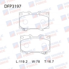 Колодки тормозные дисковые DOUBLE FORCE
					
DFP3197