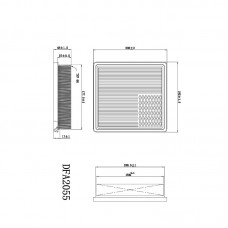 Фильтр воздушный DOUBLE FORCE DFA2055