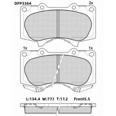 Колодки тормозные дисковые DOUBLE FORCE
					
DFP3364