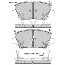 Колодки тормозные дисковые DOUBLE FORCE
					
DFP1006