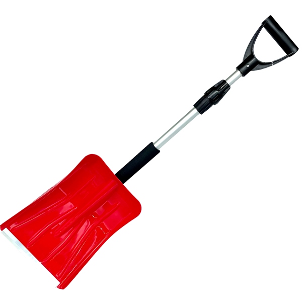 
Лопата снегоуборочная iSky, с телескопической ручкой, красная
					