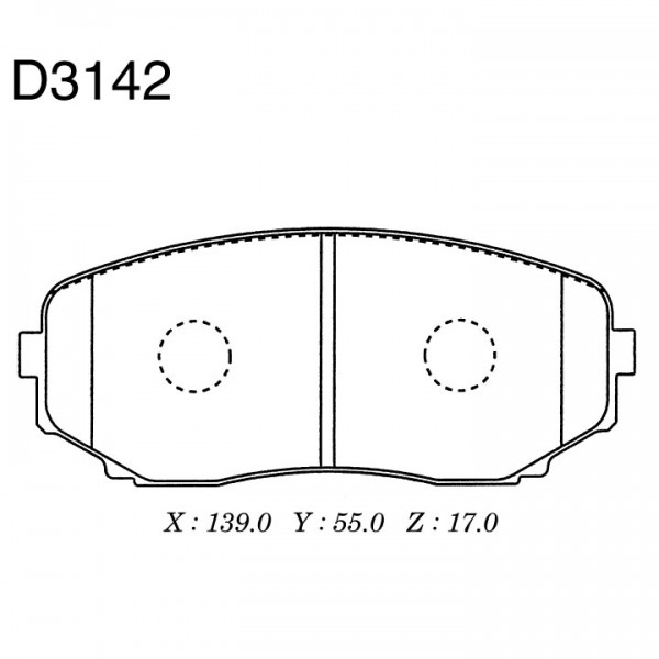 Колодки тормозные дисковые пер. Mazda CX-7 MZR DISI Turbo 2.2 07- D3142