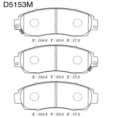 Колодки тормозные дисковые пер. Honda CR-V III 2.0i-VTEC,2.2i-CTDi 07- D5153M