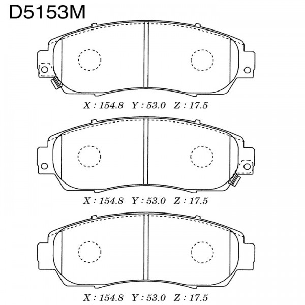 Колодки тормозные дисковые пер. Honda CR-V III 2.0i-VTEC,2.2i-CTDi 07- D5153M