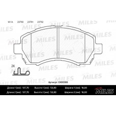 Колодки тормозные передние (без датчика) (Смесь Low-Metallic) SUBARU IMPREZA 1.6-2.0 92-/LEGACY 2.0-2.5 92-00 (TRW GDB3205) E400365