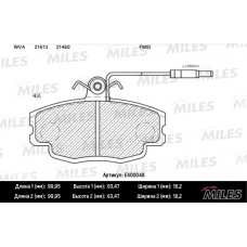 Колодки тормозные передние (с датчиком) (Смесь Low-Metallic) RENAULT LOGAN 04-/SANDERO 08-/CLIO 91- (TRW GDB807) E400048