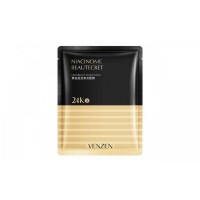 Тканевая маска для лица VENZEN с золотом и ниацинамидом 24К