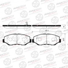 Колодки тормозные дисковые Avantech
					
AV747