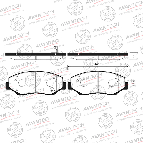 
Колодки тормозные дисковые Avantech
					