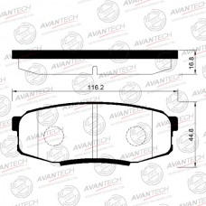 Колодки тормозные дисковые Avantech противоскрипная пластина в компл.
					
AV290