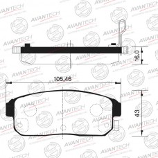 Колодки тормозные дисковые Avantech противоскрипная пластина в компл.
					
AV205