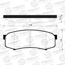 Колодки тормозные дисковые Avantech противоскрипная пластина в компл.
					
AV270