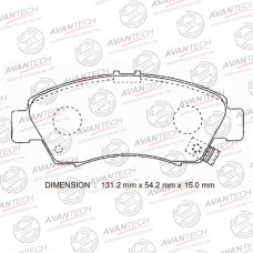 Колодки тормозные дисковые Avantech противоскрипная пластина в компл.
					
AV575