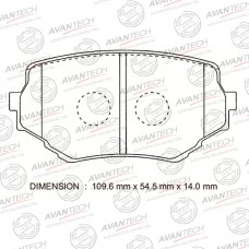 Колодки тормозные дисковые Avantech противоскрипная пластина в компл.
					
AV441