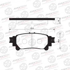 Колодки тормозные дисковые Avantech противоскрипная пластина в компл.
					
AV4101