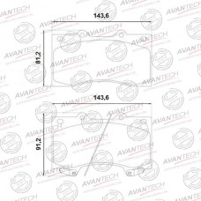 Колодки тормозные дисковые Avantech противоскрипная пластина в компл.