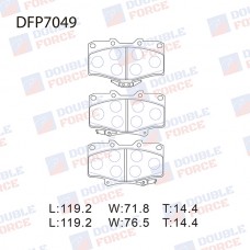 Колодки тормозные дисковые DOUBLE FORCE
					
DFP7049