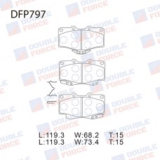 Колодки тормозные дисковые DOUBLE FORCE