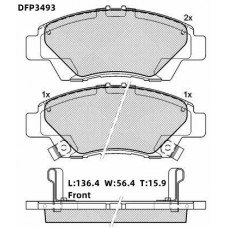 Колодки тормозные дисковые DOUBLE FORCE
					
DFP3493