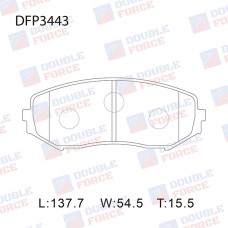 Колодки тормозные дисковые DOUBLE FORCE
					
DFP3443