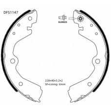 Колодки тормозные барабанные DOUBLE FORCE
					
DFS1147