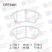Колодки тормозные дисковые DOUBLE FORCE
					
DFP3481