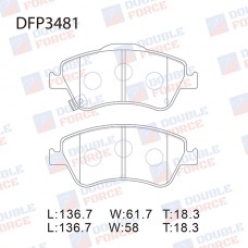 Колодки тормозные дисковые DOUBLE FORCE
					
DFP3481