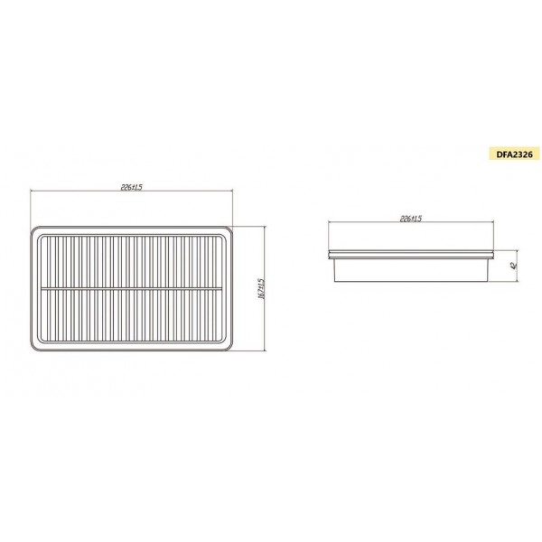 Фильтр воздушный DOUBLE FORCE DFA2326