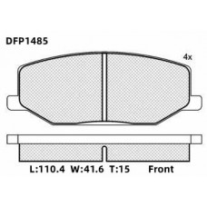 Колодки тормозные дисковые DOUBLE FORCE
					
DFP1485