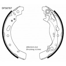 Колодки тормозные барабанные DOUBLE FORCE
					
DFS8787