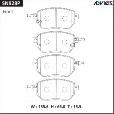 Дисковые тормозные колодки ADVICS
					
SN928P