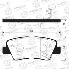 Колодки тормозные дисковые Avantech противоскрипная пластина в компл.
					
AV202