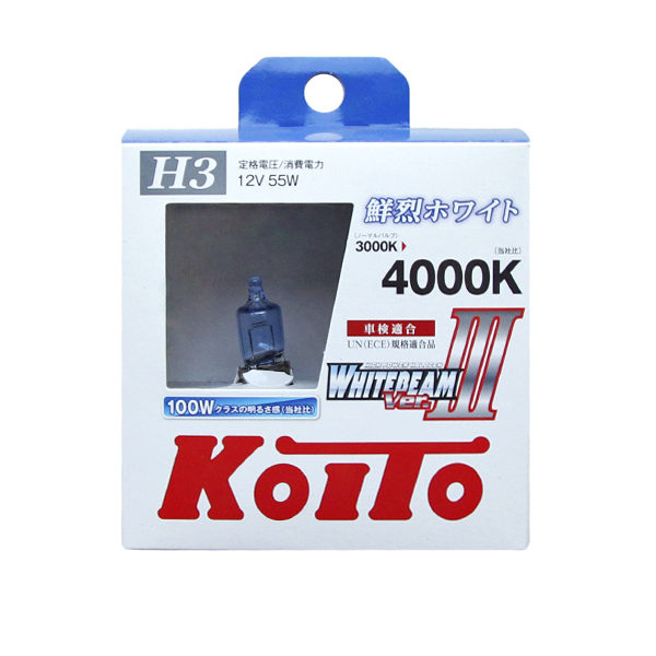 
Лампа высокотемпературная Koito Whitebeam H3 12V 55W (100W) 4000K (комплект 2 шт.)
					