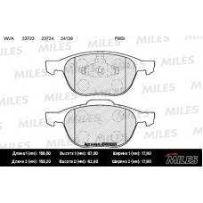 Колодки тормозные передние (без датчика) (Смесь Semi-Metallic) FORD FOCUS II 04-/III 10-/MAZDA 3 03-/ VOLVO S40 04- (TRW GDB1583) E100001