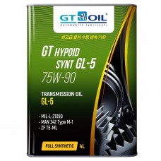 Трансмиссионное масло GT-OIL GT HYPOID SYNT GL-5 75W-90 4л