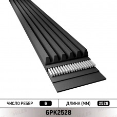 Ремень поликлиновой 6PK2528