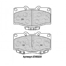 Колодки тормозные передние MILES E100231 для TOYOTA LAND CRUISER 70/80/90, 4 RUNNER 87- (TRW GDB797) без датчика