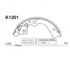 Колодки тормозные барабанные KASHIYAMA K1261 для Nissan March,Note 1.0-1.4 05-12