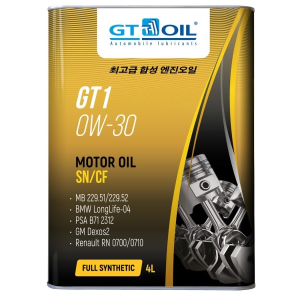 Моторное масло GT OIL GT1 0W-30 SN/CF 4л