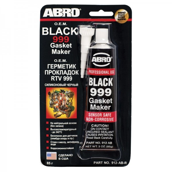 Герметик прокладок ABRO BLACK 999 черный, 85г			