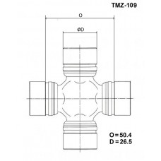 Крестовина карданного вала TOYO
					
TMZ-109